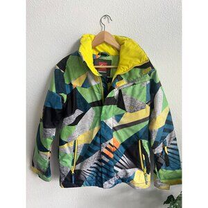 QUICKSILVER DRY FLIGHT technology 10k MISSION PRINT SKI jacket size M(12) YOUTH